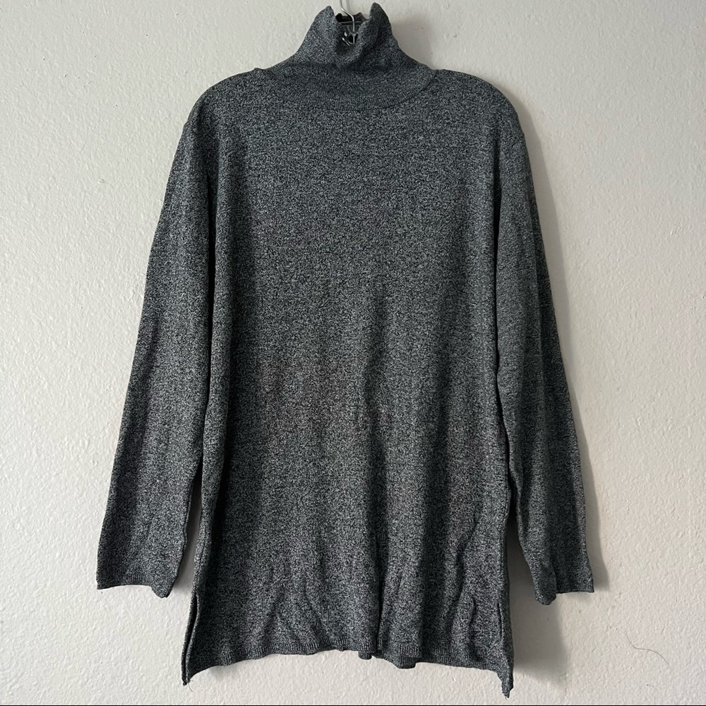 Jaclyn Smith Gray Turtleneck Long Sleeve Top X-Large